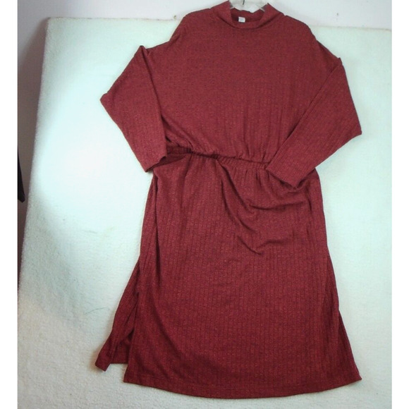Old Navy Waist Defined Sweater Dress Red 3/4 Sleeve‎ Women’s Size 2X Cozy Casual - Picture 11 of 11
